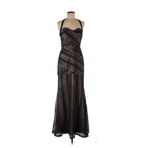 Bariano Belinda Black Lace Maxi Dress